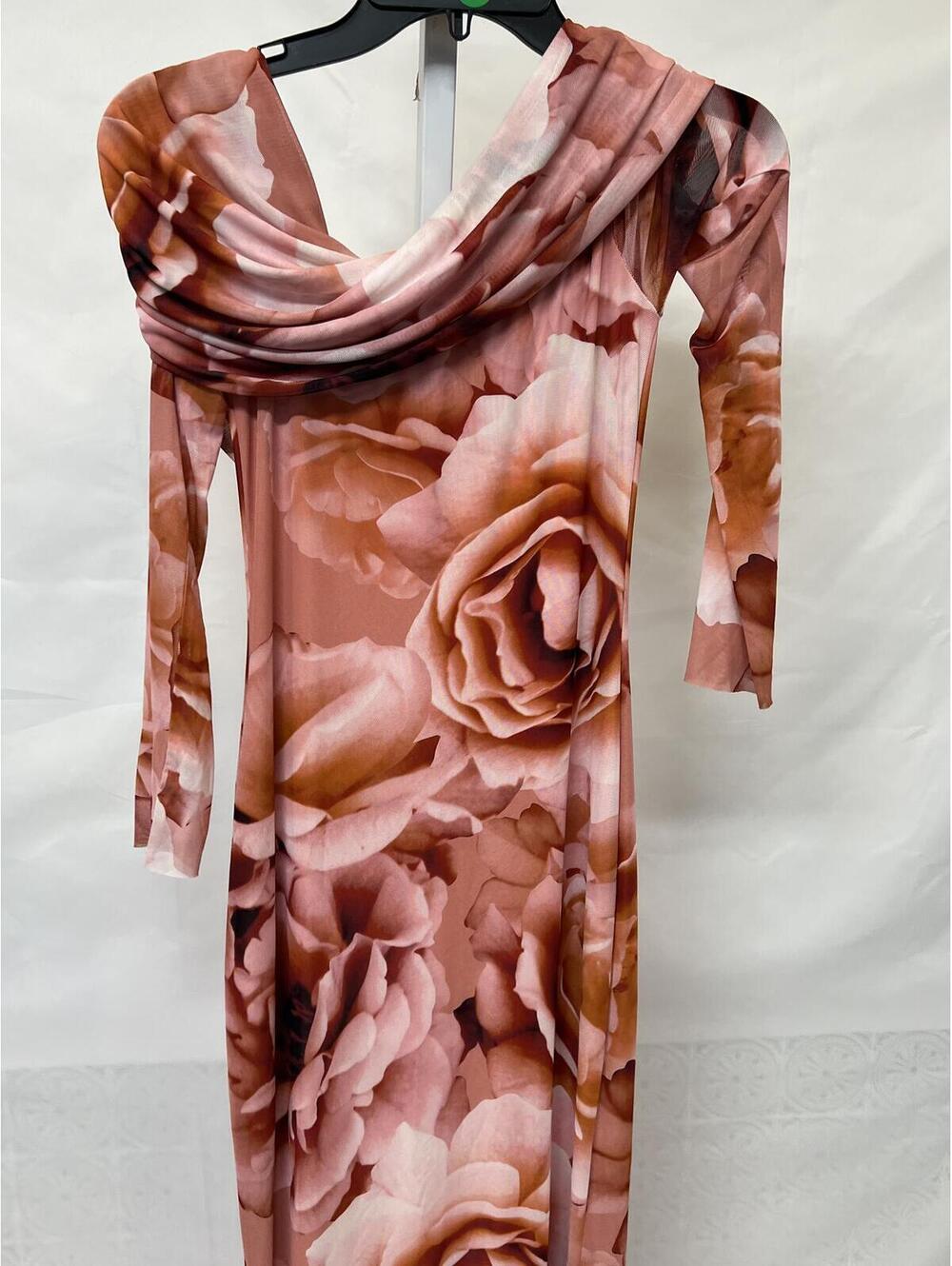 AFRM Thelma Dress in Peach Roses - Picture 7 of 9